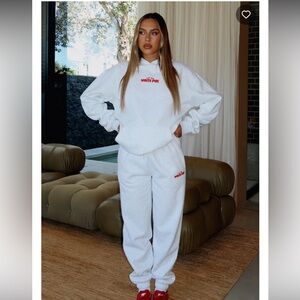 WHITEFOX BOTIQUE WITH LOVE SWEAT SET  (SELLING AS A SET)